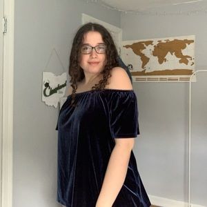 VELVET OFF THE SHOULDER TOP